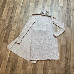 NWT White House Black Market Cozy Scarf Dress Mills Gray Marl XXS